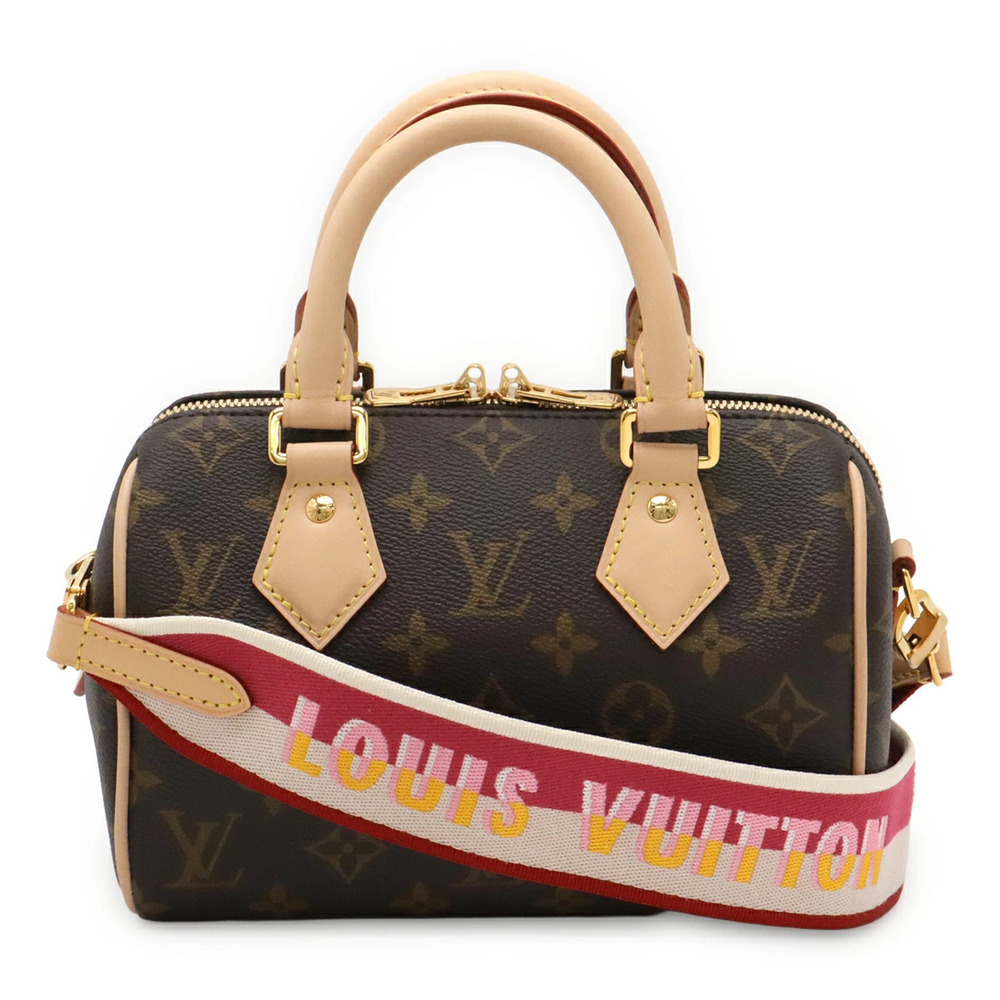 LOUIS VUITTON Monogram Speedy brown Bandouliere Handbag Boston Bag Shoulder